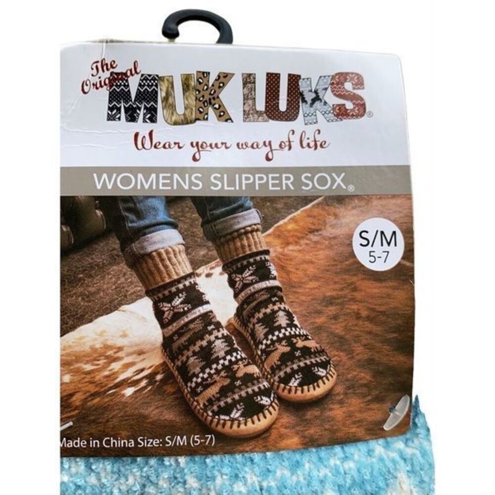 Muk Luk Slipper Sox 5-7 Womens New